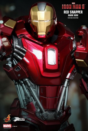 Hot Toys IRON MAN 3 POWER POSE RED SNAPPER 1/6TH Scale Figure